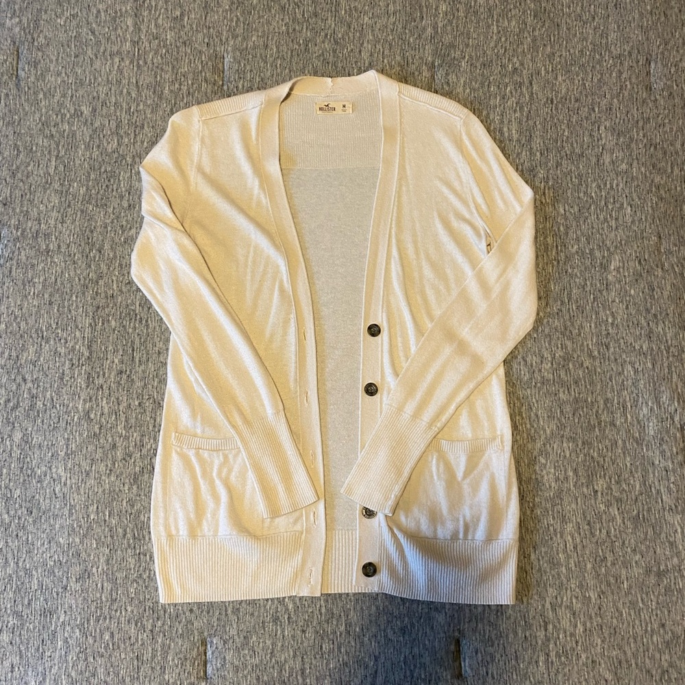 Hollister Cream Cardigan
